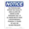 Signmission OSHA Notice Sign, 14" Height Rigid Plastic, No Person May Enter Facility Sign, Portrait OS-NS-P-1014-V-14730 - alternate 1